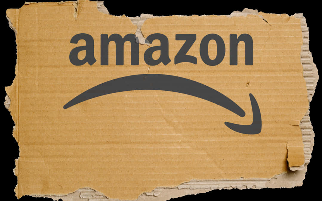 Amazon Logo Torn Cardboard PNG image