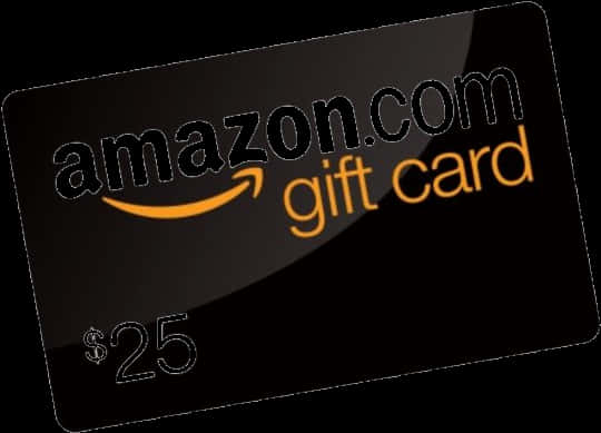Amazon25 Dollar Gift Card PNG image