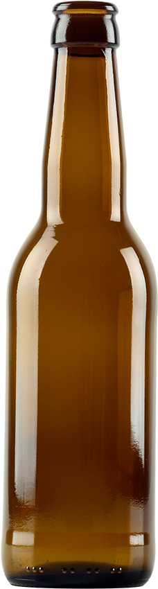 Amber Beer Bottle Empty PNG image