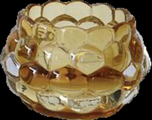 Amber Glass Ashtray PNG image