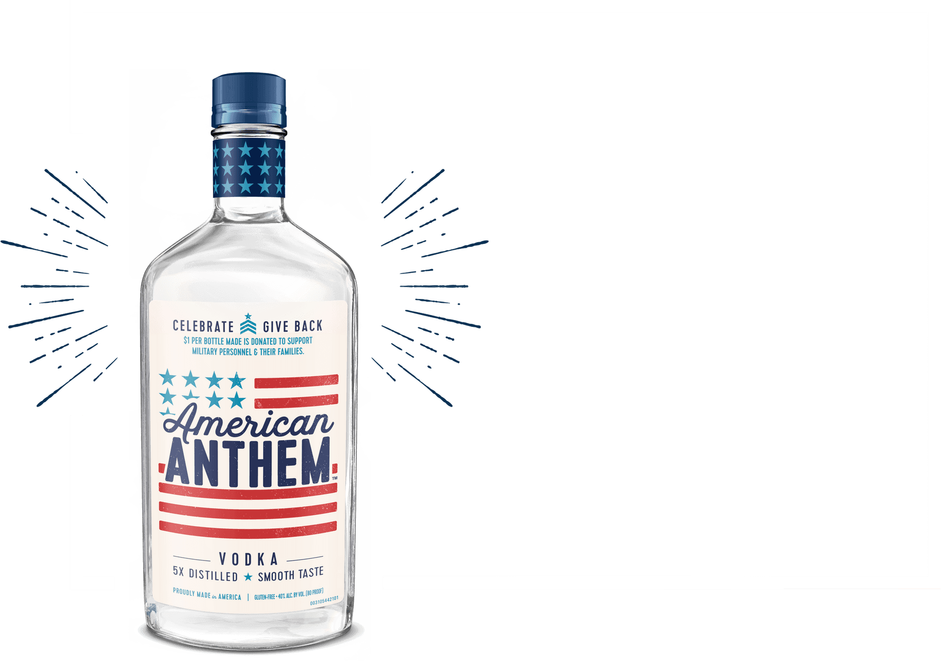 American Anthem Vodka Bottle PNG image