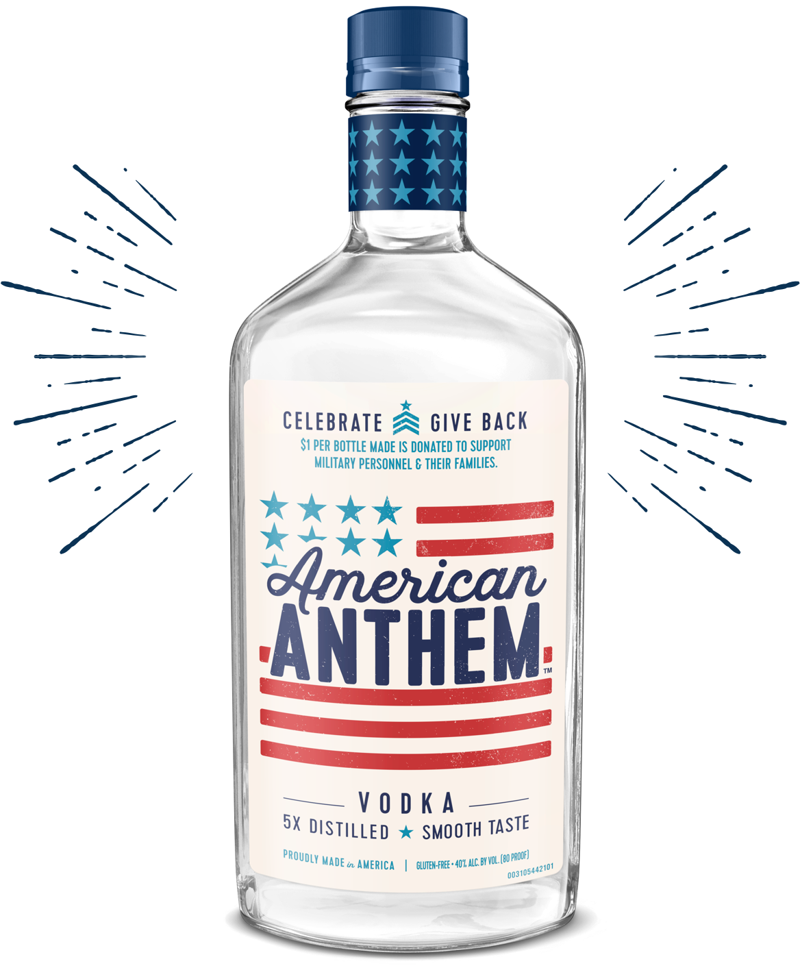 American Anthem Vodka Bottle PNG image