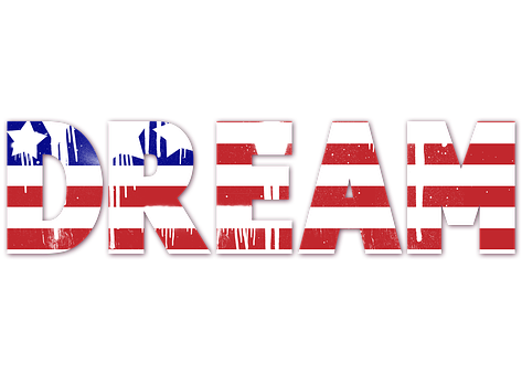 American Dream Text Graphic PNG image