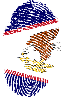 American Eagle Fingerprint Art PNG image