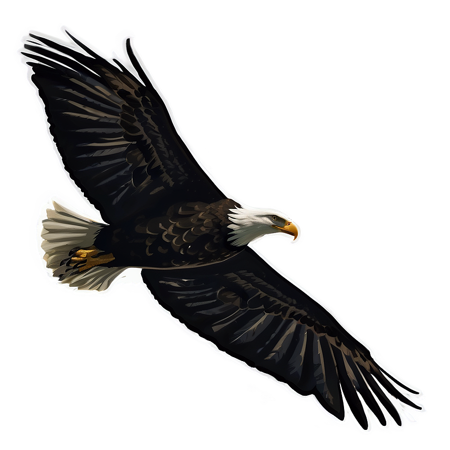 American Eagle In Flight Silhouette Png 6 PNG image