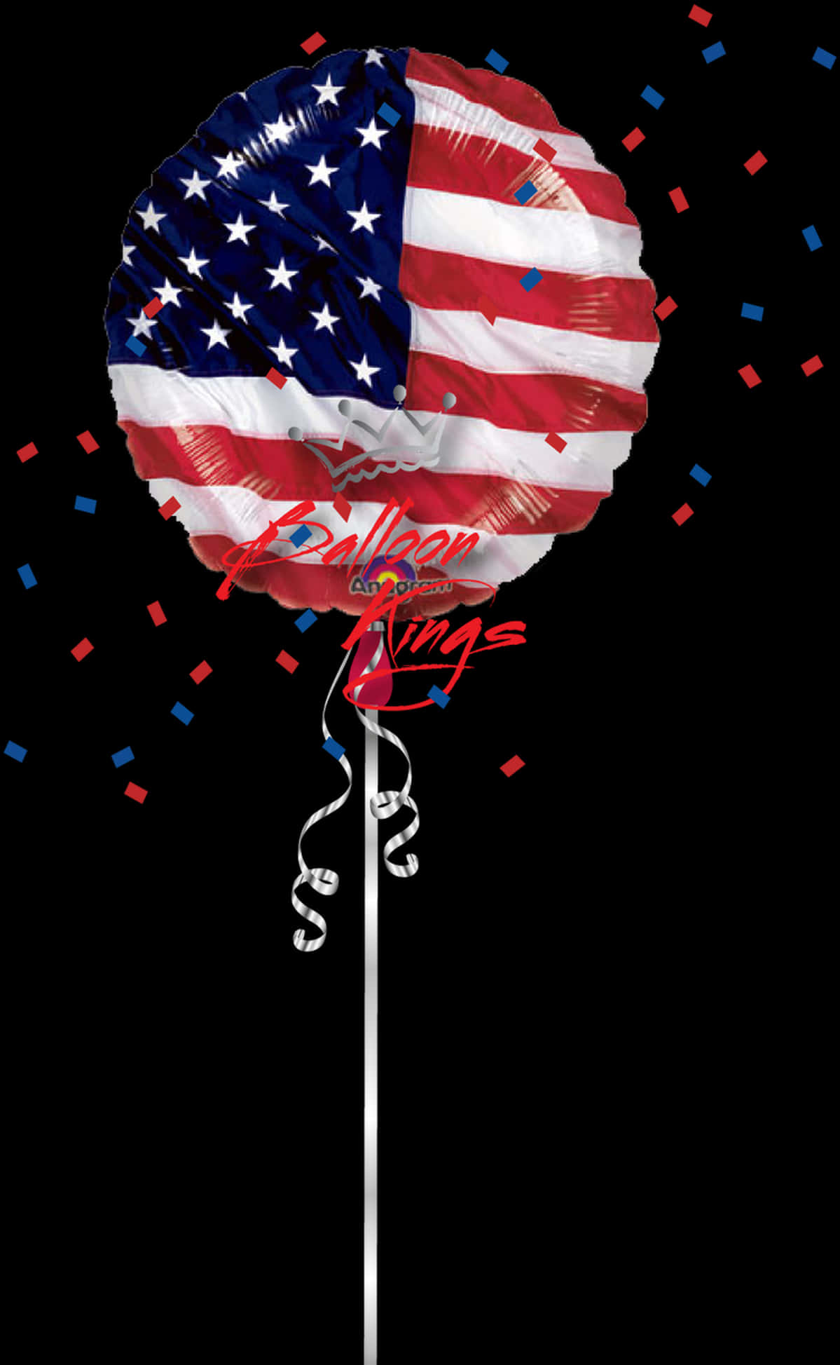 American Flag Balloon Celebration PNG image