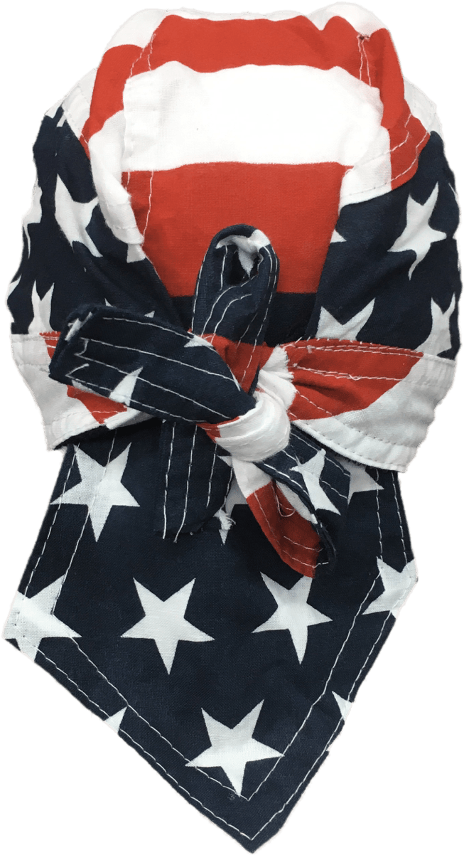 American Flag Bandana Knotted PNG image