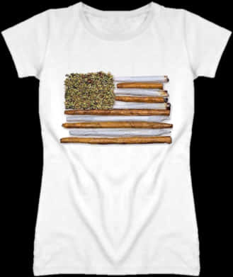 American Flag Blunt Design T Shirt PNG image