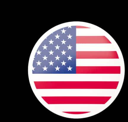 American Flag Circle Graphic PNG image