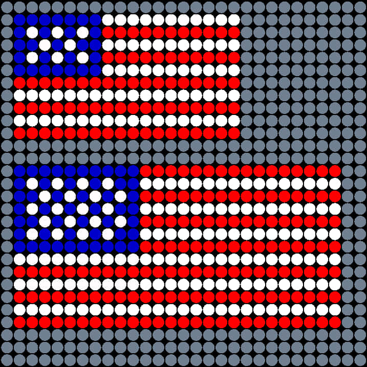 American Flag Dot Matrix Design PNG image