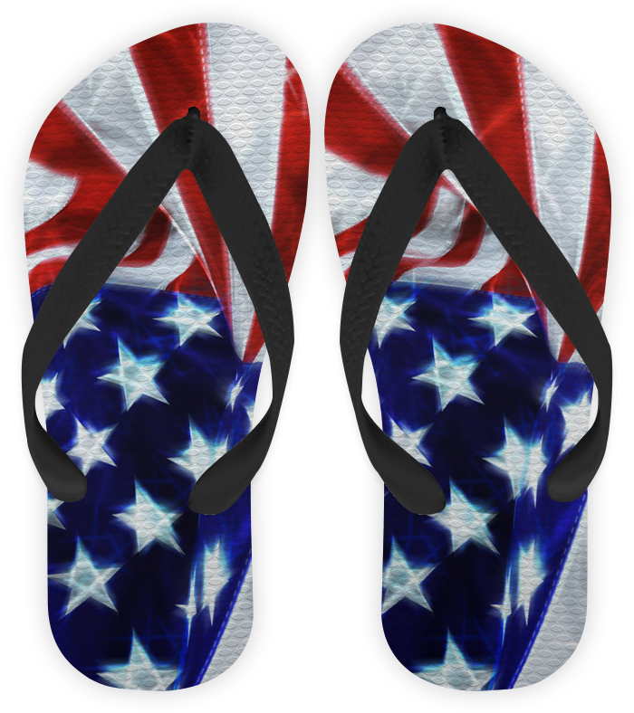 American Flag Flip Flops PNG image