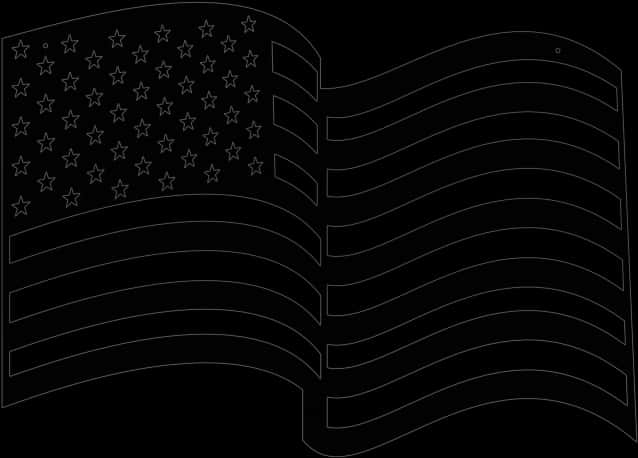 American Flag Outline PNG image