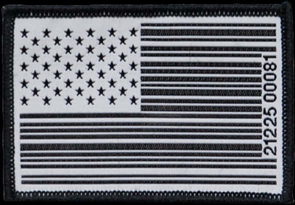 American Flag Patchwith Barcode Design PNG image