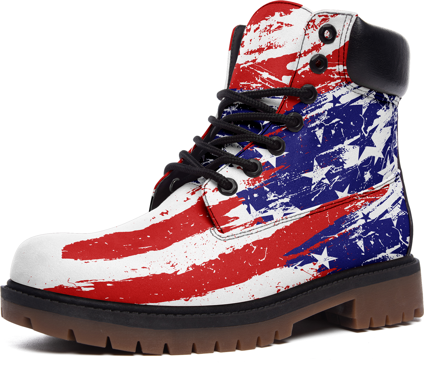 American Flag Print Men Boot PNG image