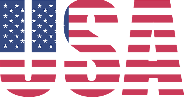 American Flag U S A Letters PNG image