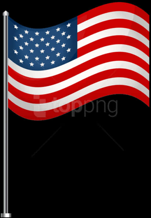 American Flag Waving PNG image