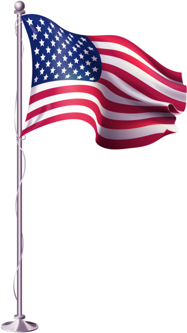 American Flag Waving Memorial Day PNG image