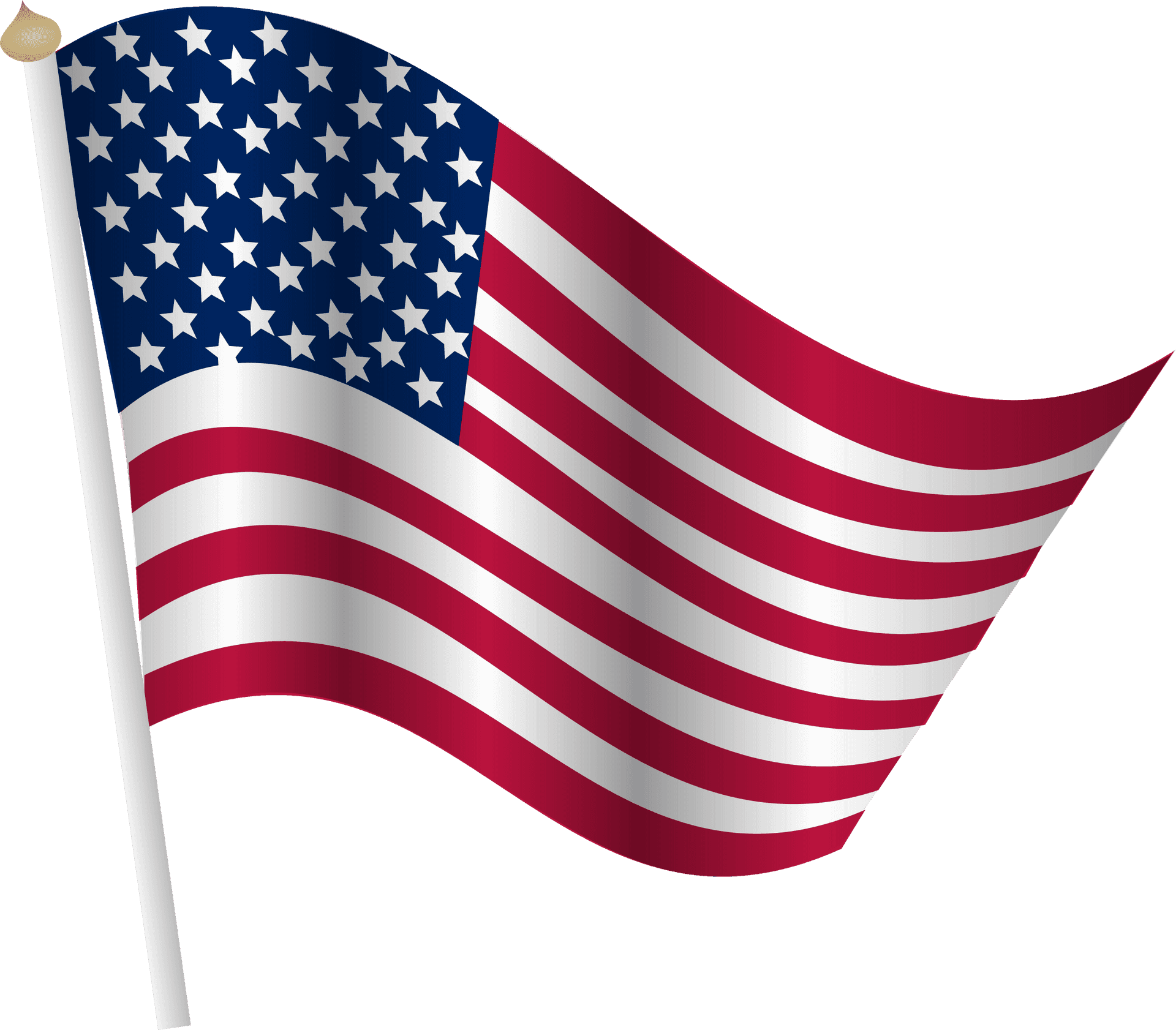 American Flag Waving Veterans Day PNG image