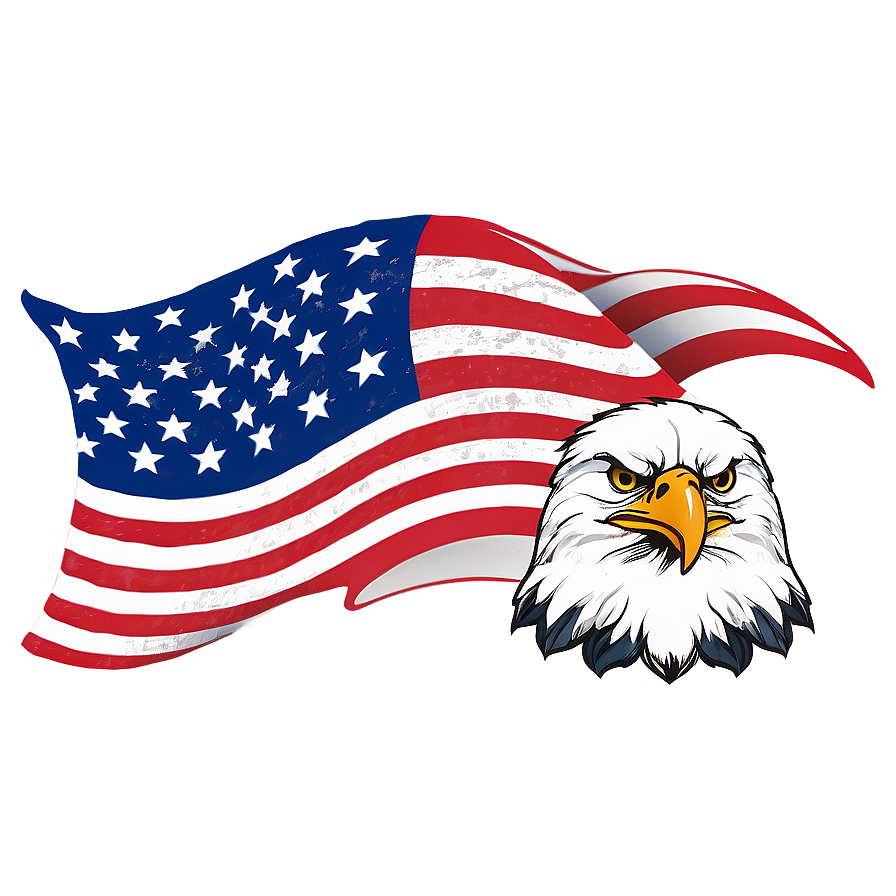 American Flag With Eagle Png Design 59 PNG image