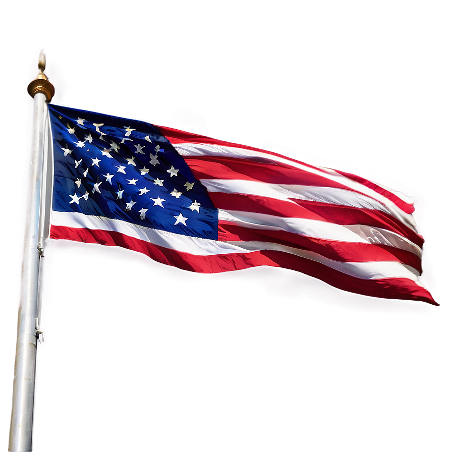 American Flag With Pole Png Clipart Gkj PNG image