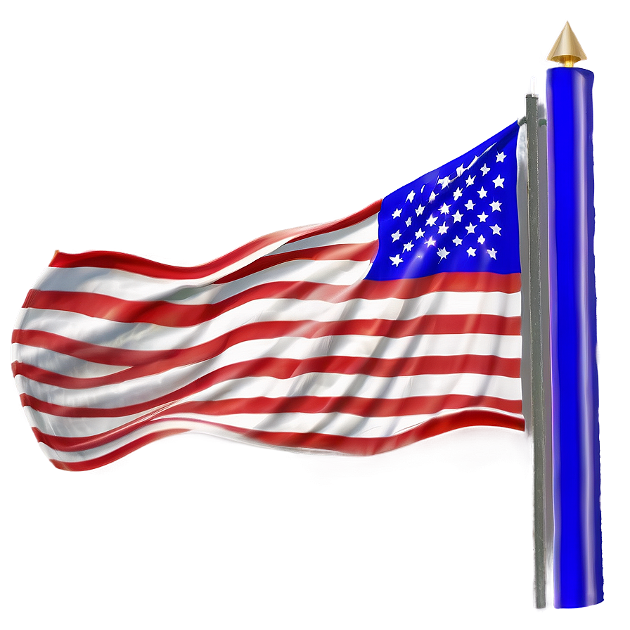 American Flag With Pole Png Clipart Wcl68 PNG image