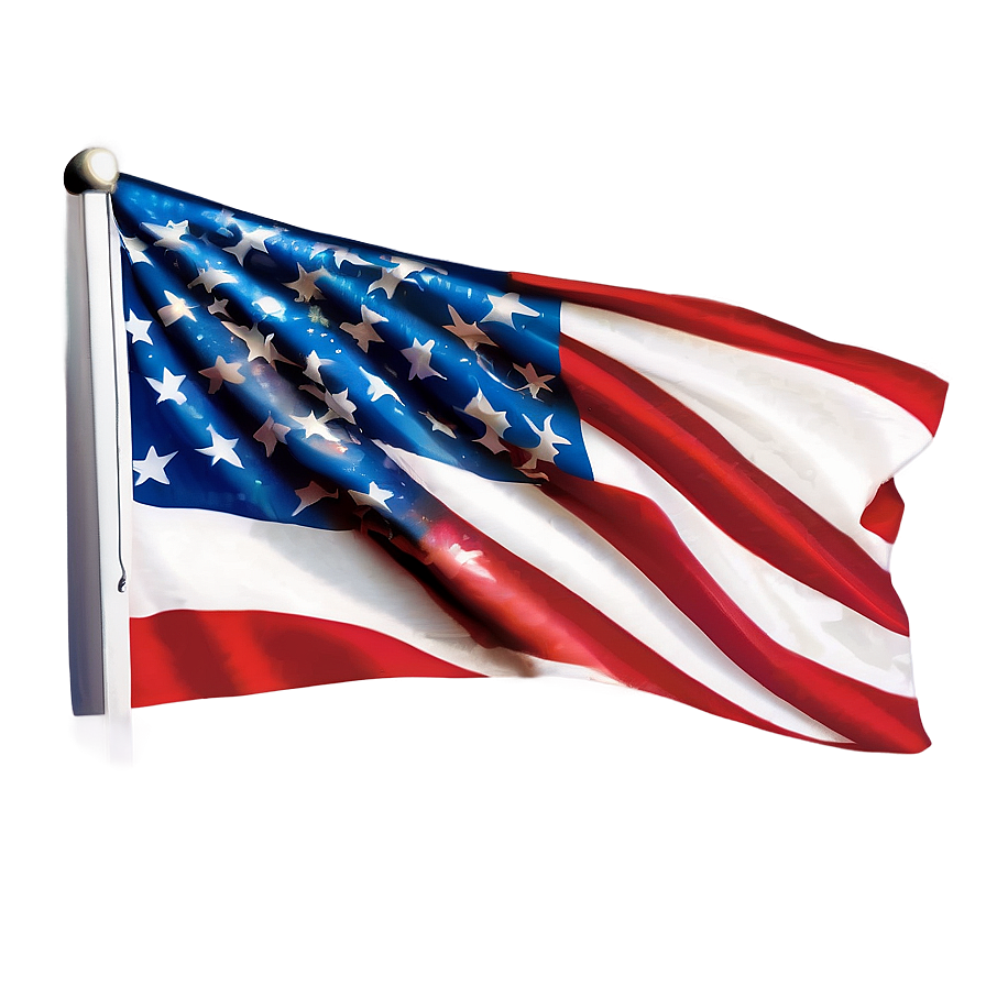 American Flag With Transparent Glimmer Png Bls16 PNG image