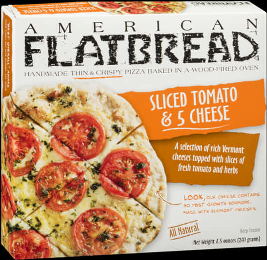 American Flatbread Tomato Cheese Pizza Box PNG image