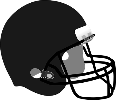 American Football Helmet Silhouette PNG image