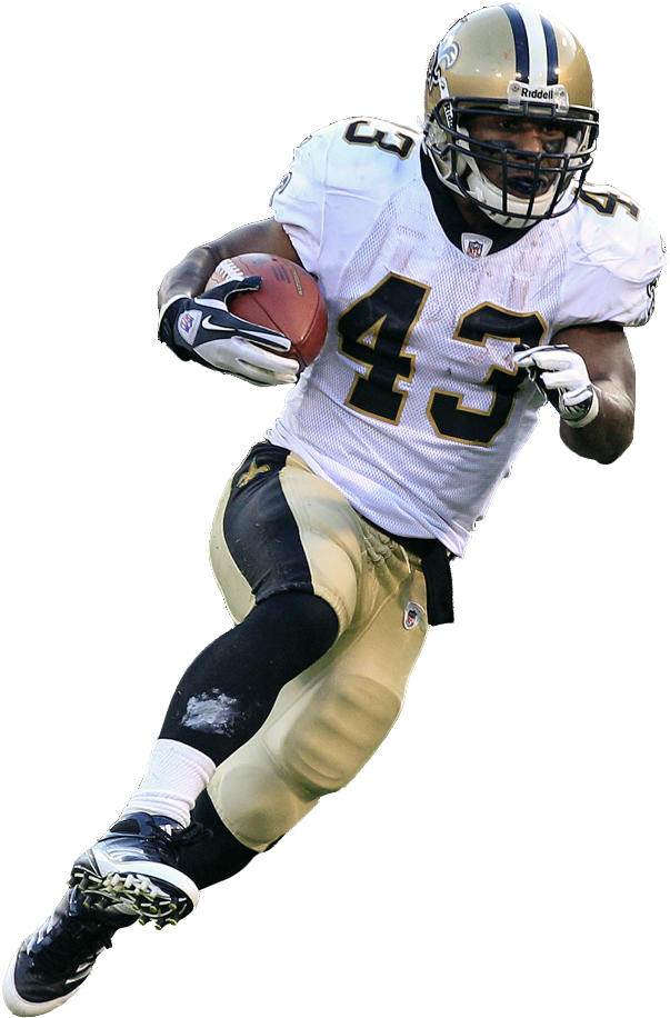American Football Player Action Pose PNG image