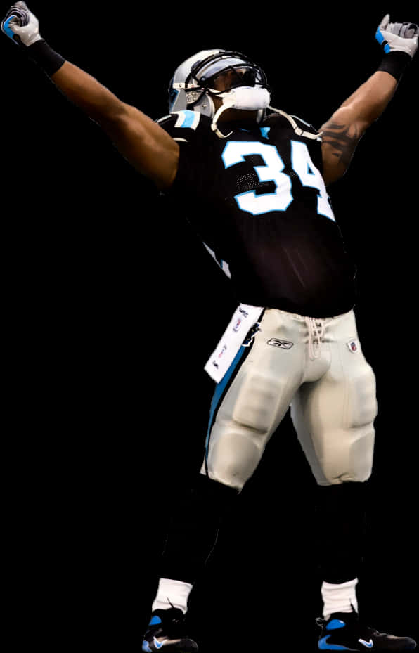 American Football Player Celebration Pose PNG image