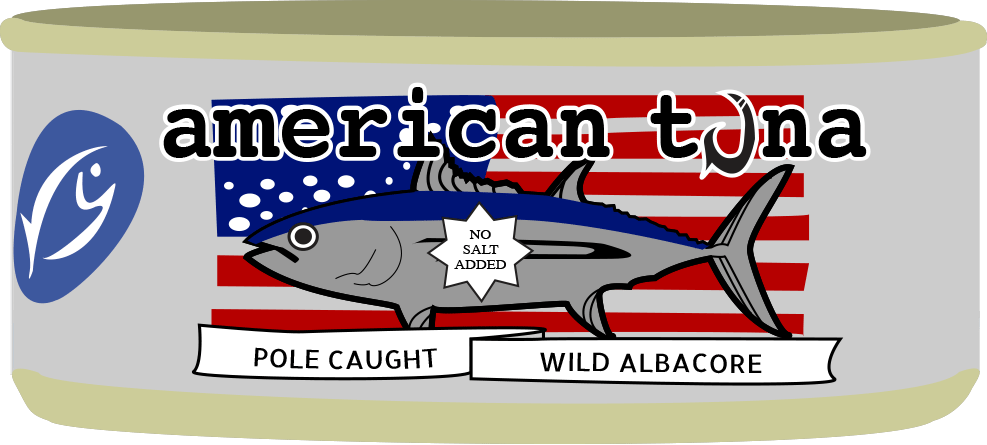 American Tuna Can Label PNG image