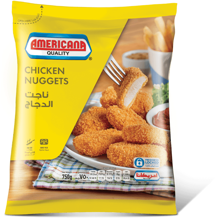 Americana Chicken Nuggets Package PNG image