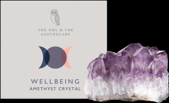 Amethyst Crystal Wellbeing Branding PNG image