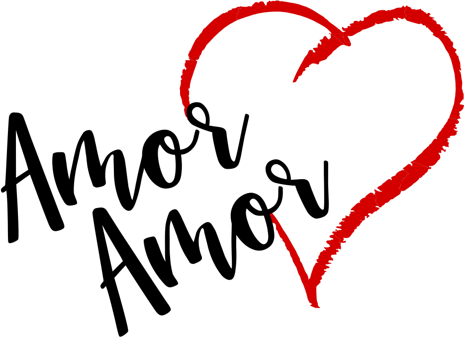 Amor Heart Calligraphy PNG image