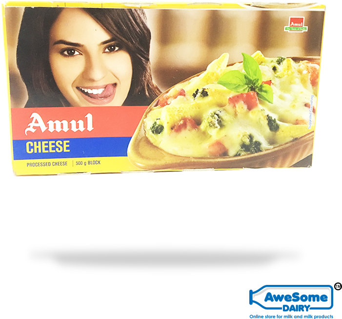 Amul Cheese Processed500g Block Packaging PNG image