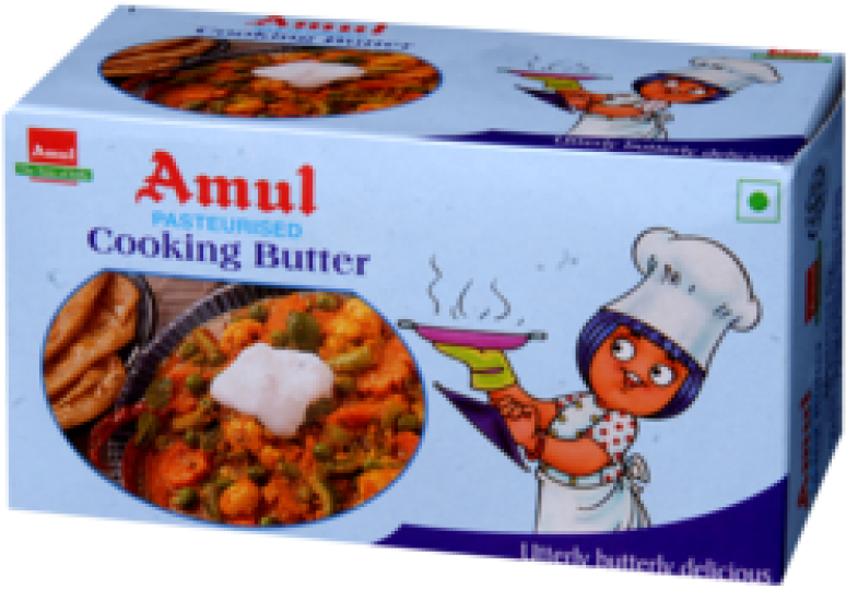 Amul Cooking Butter Packaging PNG image