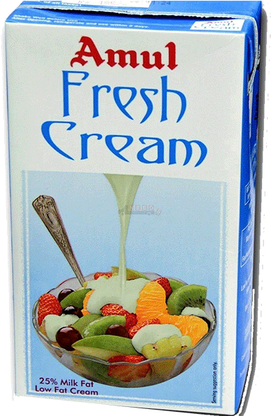 Amul Fresh Cream Packaging PNG image