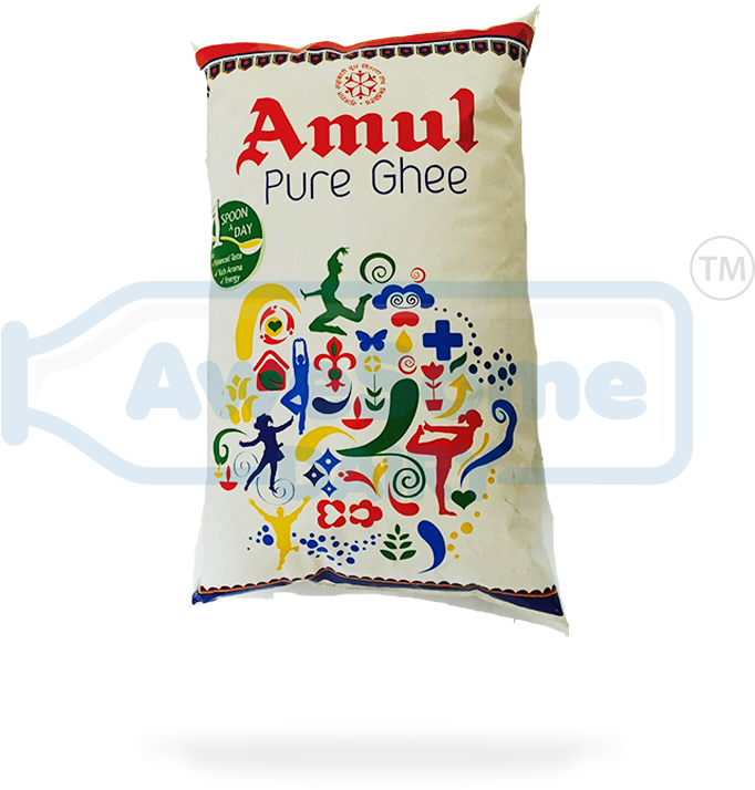 Amul Pure Ghee Packaging PNG image