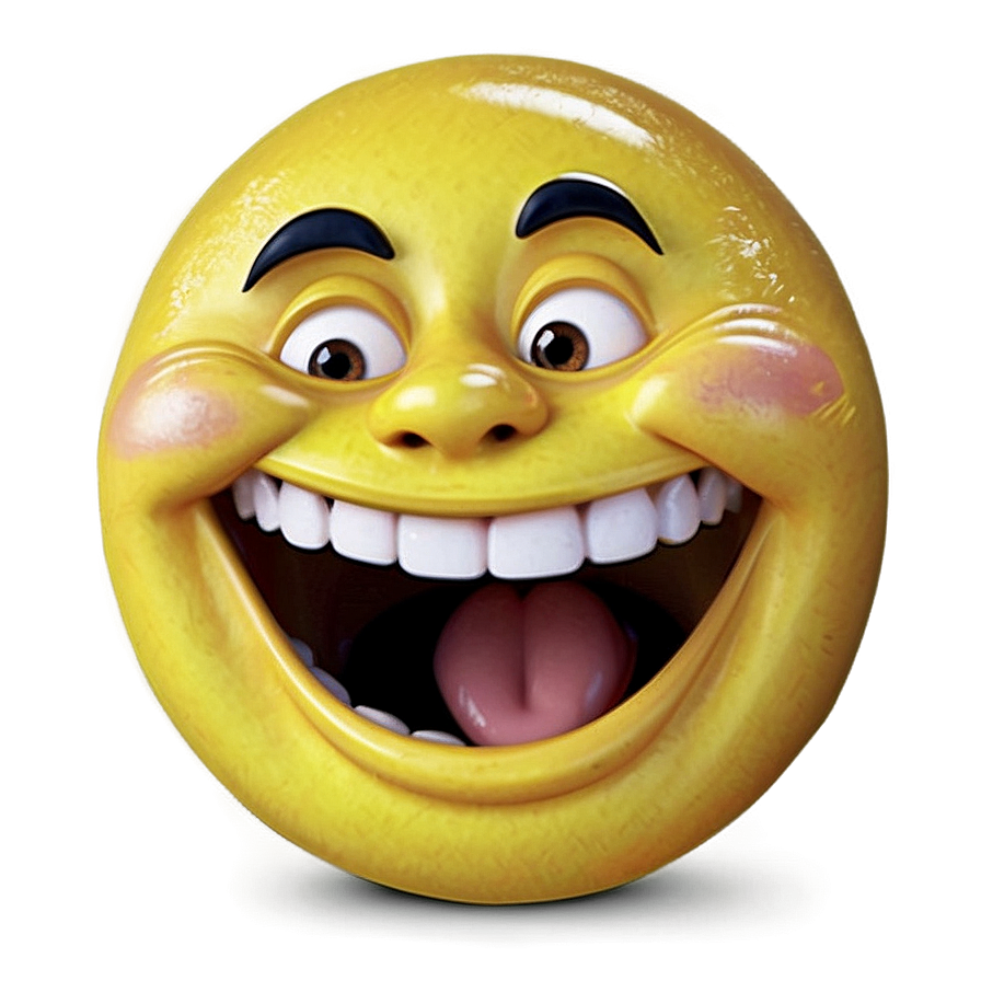 Amused Grin Emoji Png Aeb PNG image