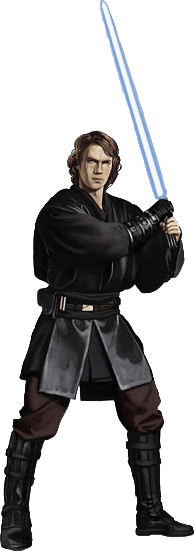 Anakin Skywalker With Lightsaber Star Wars PNG image