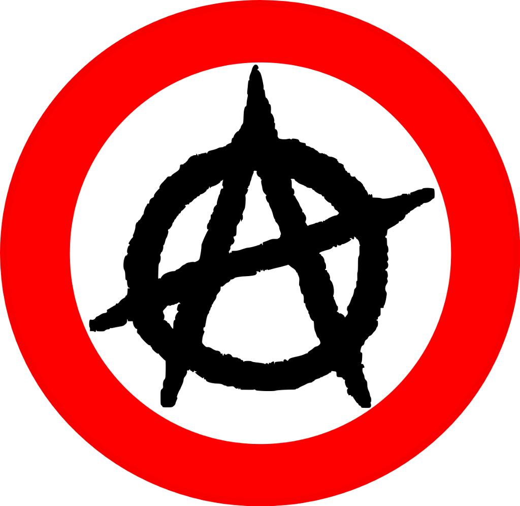 Anarchy Symbol Red Circle PNG image