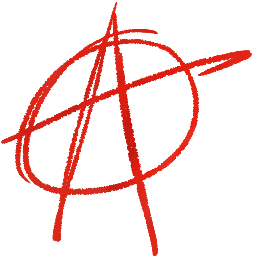 Anarchy Symbol Redon Blue PNG image