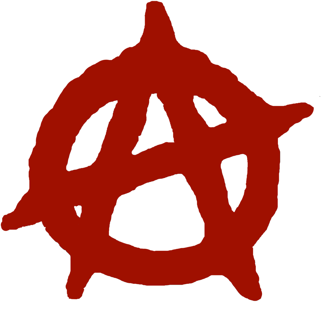 Anarchy Symbol Redon Blue PNG image