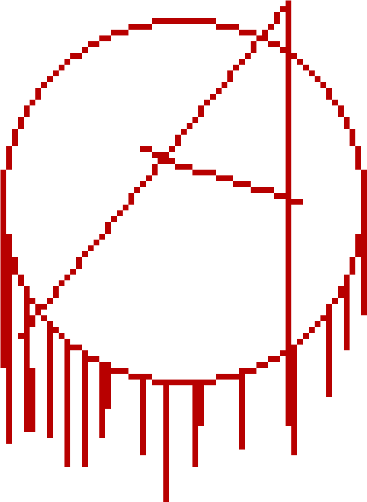 Anarchy Symbol Redon Blue PNG image