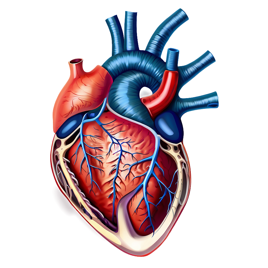 Anatomical Heart And Lungs Png 06122024 PNG image