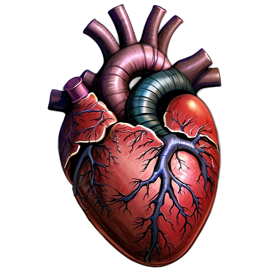 Anatomical Heart Tattoo Design Png Jpi81 PNG image