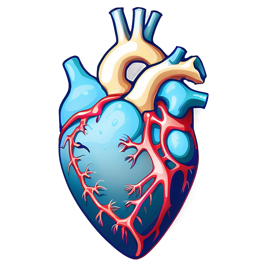 Anatomical Heart Vector Art Png 06122024 PNG image