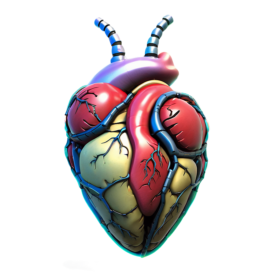 Anatomical Heart With Eyes Png Qtg PNG image