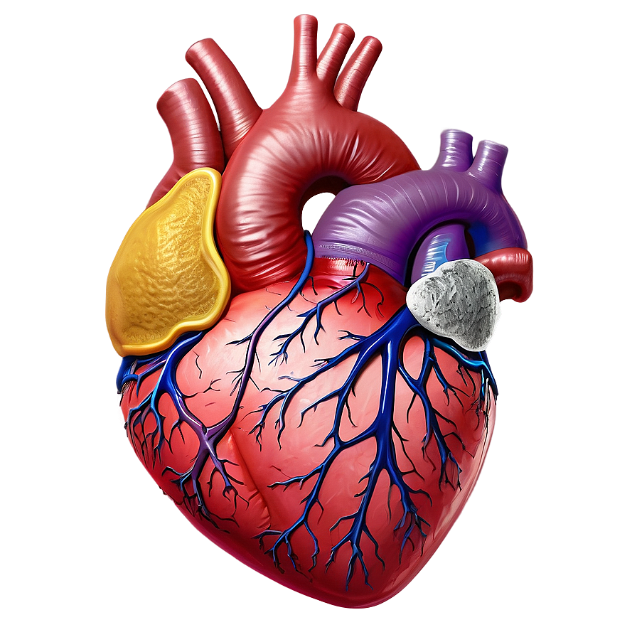 Anatomical Heart With Labels Png 06122024 PNG image