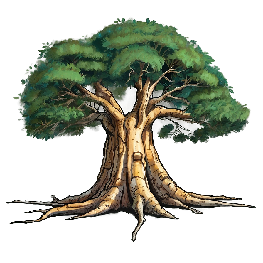 Ancient Acacia Tree Illustration Png Ixa24 PNG image